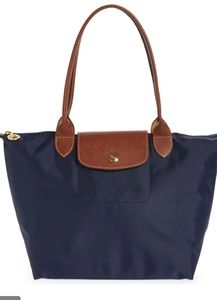 Longchamp Le Pliage Small Shoulder Tote (Marine/Navy)